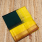 Dark Green and Yellow Border Korvai Saree - 119