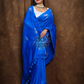 Reshom silk Matka Handloom Saree with Egyptian Blue-114