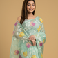 Mint Green Matka Silk Jamdani Saree - 043