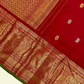 Pure Red with Silver and Gold Dots with  Golden Zari Kanjivaram Silk Saree-017