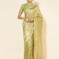 Benarasi Precision Loom Saree In Pear Green (Precision Looms)- 009