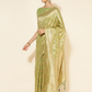 Benarasi Precision Loom Saree In Pear Green (Precision Looms)- 009