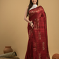 Blood Red Matka Silk Jamdani Saree - 050