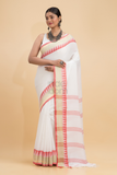 Dewali Silk Saree with Red and Golden Border-008