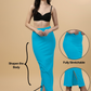 Saree Shapewear Straight Cut Style In Sky Blue Color - 012