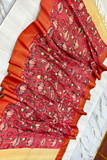 Classic Red Design Bangalore silk Kalamkari Dupatta  -004