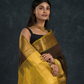 Korvai Saree Lakshadeepam black with olive green border and yellow Border - 134