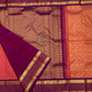 Orange with Purple Border and Zari Pallu Kanjivaram Silk Saree-020