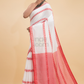 Dewali Saree Handloom Cotton  White with Red Pallu-009