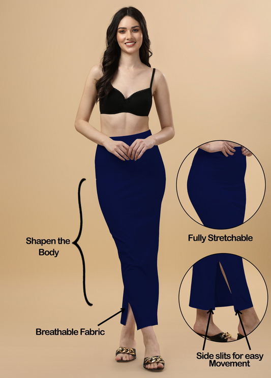 Saree Shapewear Straight Cut Style In Dark Blue Color - 018