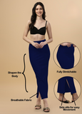 Saree Shapewear Straight Cut Style In Dark Blue Color - 018