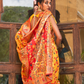 Paithani Floral Saree In Mustard Yellow (Precision Looms) - 007