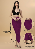 Saree Shapewear Straight Cut Style In Wine Purple Color - 019