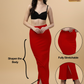 Saree Shapewear Straight Cut Style In Marron Color - 020