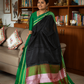 Black and Green Border Ilkal Saree-003