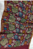 Ruby Red Design Tussar Silk Kalamkari Dupatta -020