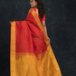 Korvai Saree Classic Red and Yellow border with small zari buttas -163