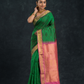 Teal Green and Pink Border  Korvai Saree - 148