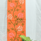 Cotton Jamdani 2 Piece Set Kurti & Dupatta with  Neon Orange - Jamdani Kurti - 150