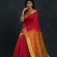 Passion Red Golden Pecock Korvai Saree - 144