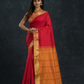 Passion Red Golden Pecock Korvai Saree - 144