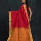 Passion Red Golden Pecock Korvai Saree - 144