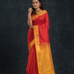 Korvai Saree Classic Red and Yellow border with small zari buttas -163