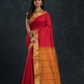 Passion Red Golden Pecock Korvai Saree - 144