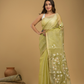 Jamdani Saree With Light Green - 011