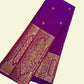 Purple Saree and Navy Blue Silk Pallu and Purple Silk Border Kanjivaram Saree-024