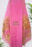 Paithani Jamdani 2 Piece Set Kurti & Dupatta With  Rose Pink  -336