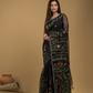 Muslin Jamdani Saree With Jet Black - 012