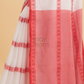 Dewali Saree Handloom Cotton  White with Red Pallu-009