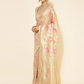 Chanderi Silk Ethnic Motifs Saree in Cream (Precision Looms) -001