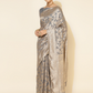 Chanderi Silk Floral Saree in Grey (Precision Looms) -004