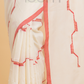 Durga Puja Saree Handloom Cotton in Red White- 001