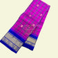 Dark Pink Silk Dotted  with Royal Blue Pallu and Border with Full Silk Design. Kanjivaram Saree-027