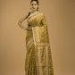 Olive Green Tissue Silk Jamdani Saree - 014