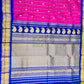 Dark Pink Silk Dotted  with Royal Blue Pallu and Border with Full Silk Design. Kanjivaram Saree-027