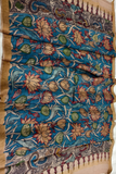 Space Blue Design Tussar Silk Kalamkari Dupatta -023