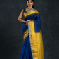 Pure handloom Navy Blue Korvai Saree - 139