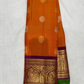 Pure Handwoven Gadwal Silk Saree Roman orange - 034