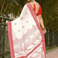 Lace White -Handloom Cotton Saree-077