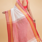 Dewali Silk Saree with Red and Golden Border-014 - indeloom