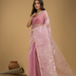 Jamdani Saree With Baby Pink - 016