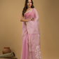 Jamdani Saree With Baby Pink - 016