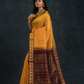 Korvai Saree Classic Golden Yellow with Olive green border and Brown pallu - 145