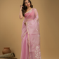 Jamdani Saree With Baby Pink - 016