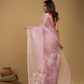 Jamdani Saree With Baby Pink - 016