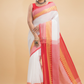 Dewali Silk Saree with Red and Golden Border-014 - indeloom